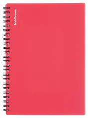 Тетрадь 80 листов, клетка, "Reef" спираль, коралловый, Erich Krause