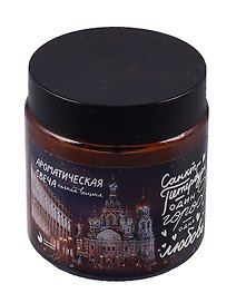 Свеча ароматическая в стеклянной баночке СПб Один город-одна любовь (пьяная вишня) (100мл) (СвСПб-013)