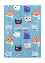Скетчбук А5 40л "Милые мордочки" 150г/м2, склейка