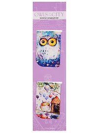 Магнитные закладки Owls in the City (фиолетовая)