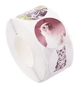 Наклейки стикеры в рулоне "Котики"