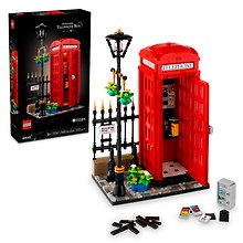 21347 Конструктор LEGO Ideas Красная лондонская телефонная будка, 1460 деталей, возраст 18+ (в наборе со светящимся кубиком, с 3 мм. LED-диодом и батарейками 2xLR41 1,5V, включены в комлект)