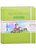 Скетчбук 145*145 40л "Veroneze" салатовый, акварель., 200г/м2