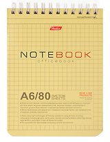 Блокнот А6 80л Office book тонир. блок, спираль, Hatber