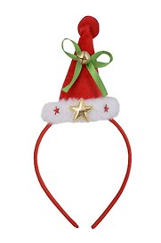 Ободок новогодний Колпак с бантом (текстиль) (12-6122-HNY3)