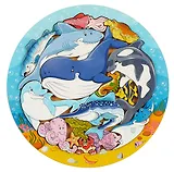 Зоопазл деревянный  "Подводный мир" 16 деталей