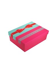 Коробка подарочная "Розовый атлас на мятном " 24*17*8см, декор. бант, розовый, картон, Хансибэг