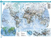 Карта мира, масштаб 1:30000000 + Государства мира, масштаб 1:40000000, двухсторонняя