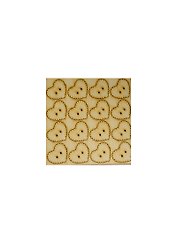 Набор пуговиц Сердце-4 (13991) (16шт) (25мм) (игрушка из дерева) (упаковка)