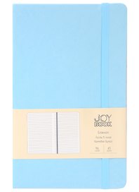 Книга для записей А5 96л лин. "Joy Book. Аквамарин" иск.кожа, тонир.блок, скругл.углы, ляссе, резинка, карман на задн.форзаце