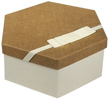 Коробка подарочная "Тёмный лён", 22*19*10см