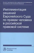 Имплементация решений Европейского Суда по правам человека в российской правовой системе: концепции, правовые подходы и практика обеспечения