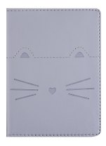 Обложка для автодокументов "Kitty" иск.кожа, серебристая, In Folio