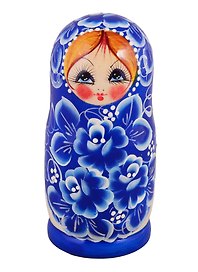 Матрешка 5 в 1 средняя (Гжель, Эскиз 01) (М05140401)