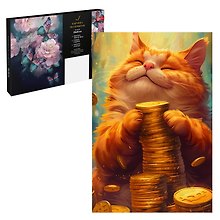 Картина-раскраска по номерам «Кот с деньгами», 20 х 30 см, Феникс+