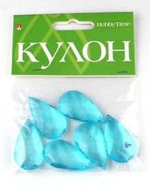 Кулон «Капля», полупрозрачный, 9х18х35 мм, 5 цветов, Альт