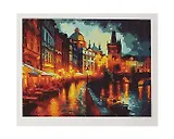 Холст с красками по номерам "Вечерняя Прага", 30 х 40 см