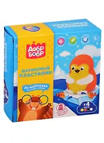 Игрушка: «Шариковый пластилин мелкозернистый», маркировка «ДобрБобр», набор Пингвинёнок 4 цвета, 360 мл, К/У, арт. НШМН3Д1