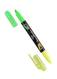 Текстовыделитель «Twin Checker» жёлтый, салатовый, двухсторонний, Pentel