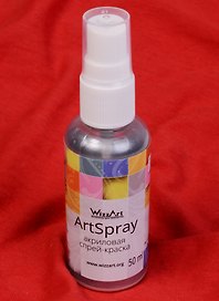 ArtSpray Акриловая спрей-краска Серебро светлое (SM12) (флакон) (50мл) (WizzArt)