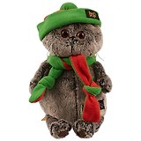 Игрушка мягкая Budi Basa, Басик в оранжево-зеленой шапке и шарфике 19см Ks19-087