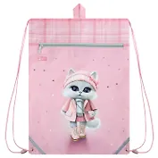 Мешок для сменной обуви "Кошечка в пальто" 36 х 48 см, 1 отделение