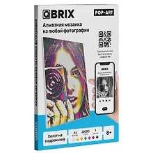 Набор для творчества Mozabrick. Алмазная мозаика «QBRIX Pop-Art», А4, на подрамнике