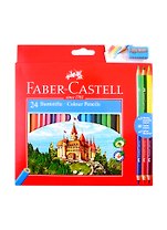 Карандаши цветные Faber-Castell, 24 цвета с точилкой