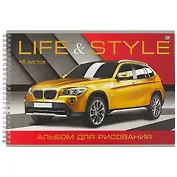 Альбом для рисования BG, Life&Style, А4, 48 листов, на гребне, в ассортименте