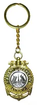 Сувенир, АКМ, Брелок-якорь-тросик, "Разводной мост", цвет золото