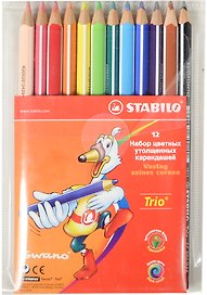 Карандаши цветные «Trio», STABILO, 12 цветов
