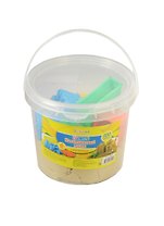 Кинетический песок цветной с формочками, Kids creative , 500гр, 6 формочек, ведерко Tz 3529
