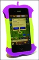 Чехол для iPhone в виде яблока фиолетовый (002590)