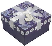 Коробка подарочная "Орнамент" синяя, 13*13*7,5см