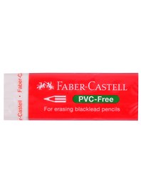 Ластик"PVC-free", прямоугольный, картонный футляр, 63*22*11мм, Faber-Castell
