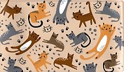 Визитница «Котики», 36 карт, кожзам, 75х115 мм, Lezar