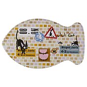 Шкатулка в форме рыбы Черный Кот 13*10см (металл) 12-22120-TH-219
