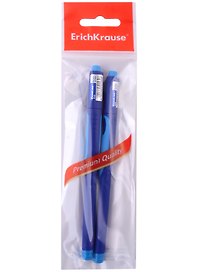 Ручки шариковые Erich Krause, ErgoLine Kids, Ultra Glide Technology, синие 2 штуки