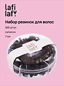 Набор резиночек в коробочке-пончике (160шт) (черные) (силикон) (7см) (12-2025093-34) (Lafilaf)
