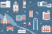 Открытка Екатеринбург Карта