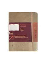 Бизнес-тетрадь А5 80л лин. "Grace" кож.зам., коричневая, на резинке, мягк.переплет, прострочка, IN FOLIO