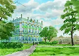 Репродукция в рамке Зимний дворец м/ф [ХА60-013(рам)]