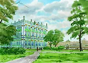 Репродукция в рамке Зимний дворец м/ф [ХА60-013(рам)]
