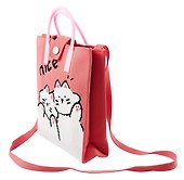 Сумочка вязаная с застежкой Котики Nice (18х22х7) (текстиль), Bookvalno - 2