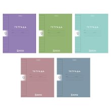Тетрадь 12л лин. "Color Set" пласт.обл., ассорти