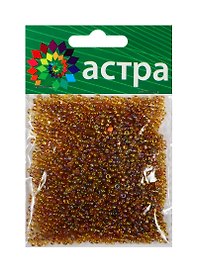 01 Бисер Астра (162С медный/прозрачный радужный) (675288) (11/0) (20гр.) (стекло) (упаковка)