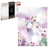 Набор для творчества. Алмазная мозаика на подрамнике "Цветочный единорог", 30 х 40 см