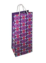 Пакет подарочный бумажный бутылочный 36*12*8.5 ламинат, универ.тематика, ассорти ST, Арт-Дизайн