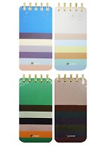 Блокнот А6- 116л 75*150 "Strips" карт.обл., гребень, ассорти, Lenwa
