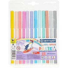 Фломастеры «Pastel» Centropen, 12 цветов